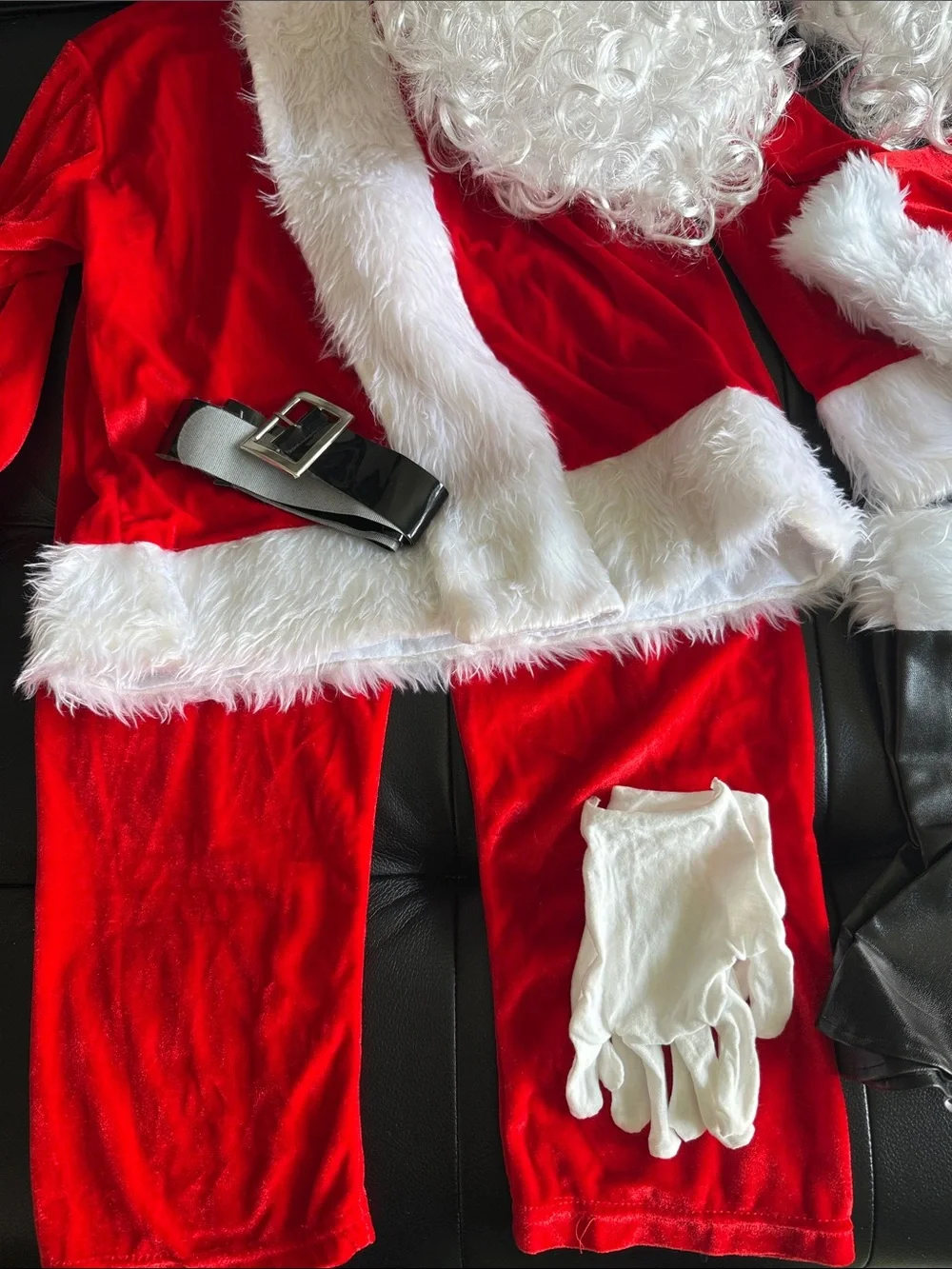 Classic Red Santa Costume Set for Kids with White Trim never wore